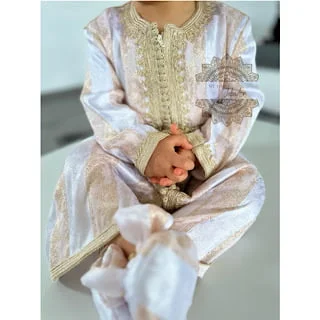 Caftan Fille Blanc Jahwara MyLittleJadabor