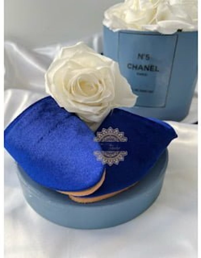 Babouches Bleu Roi Velours