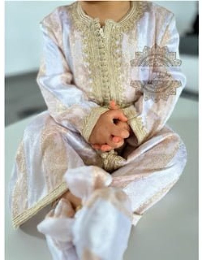 Caftan Fille Blanc Jahwara